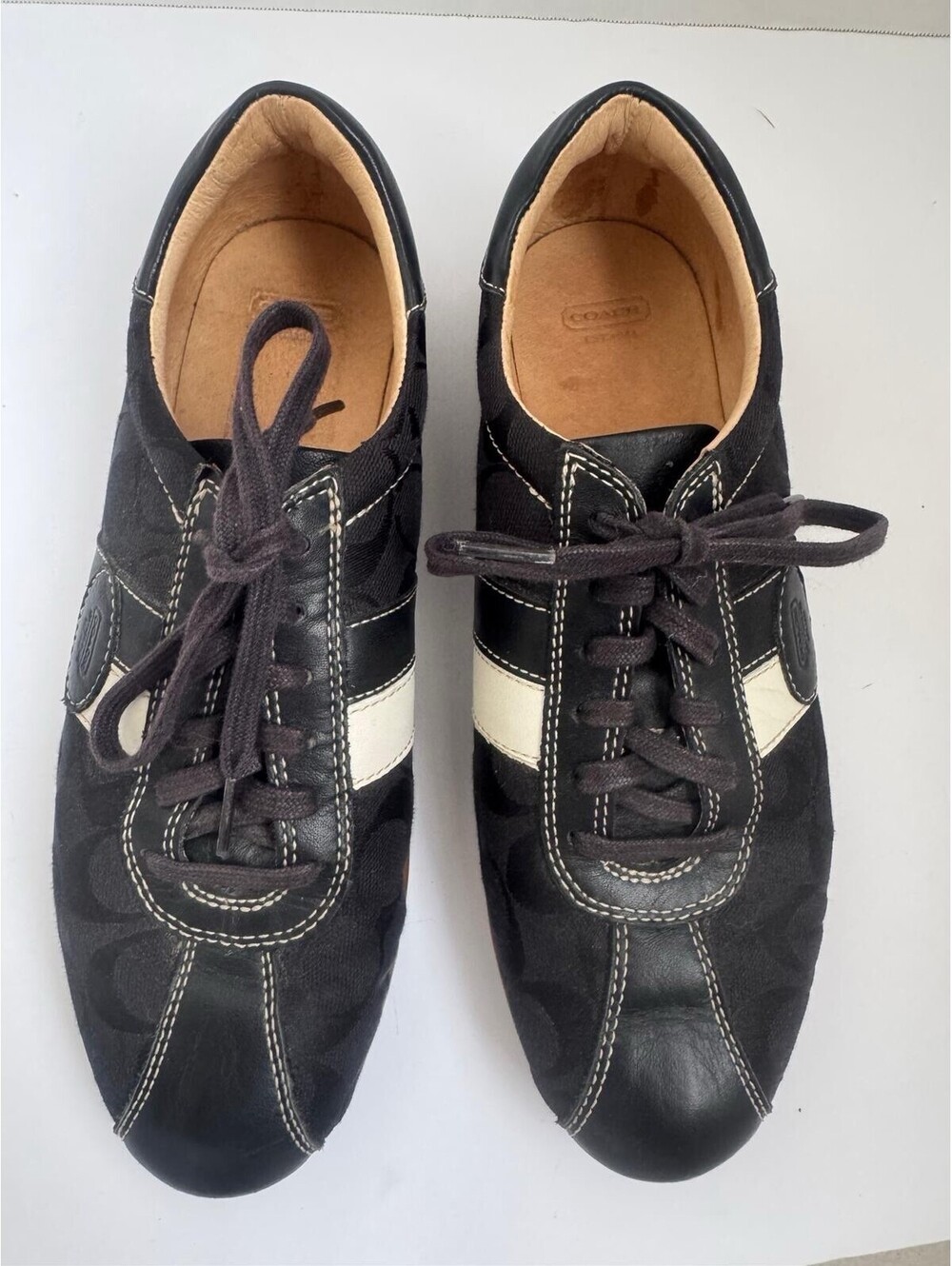Coach “Jayme” Signature Canvas Low‑Top Sneakers (Black Monogram)